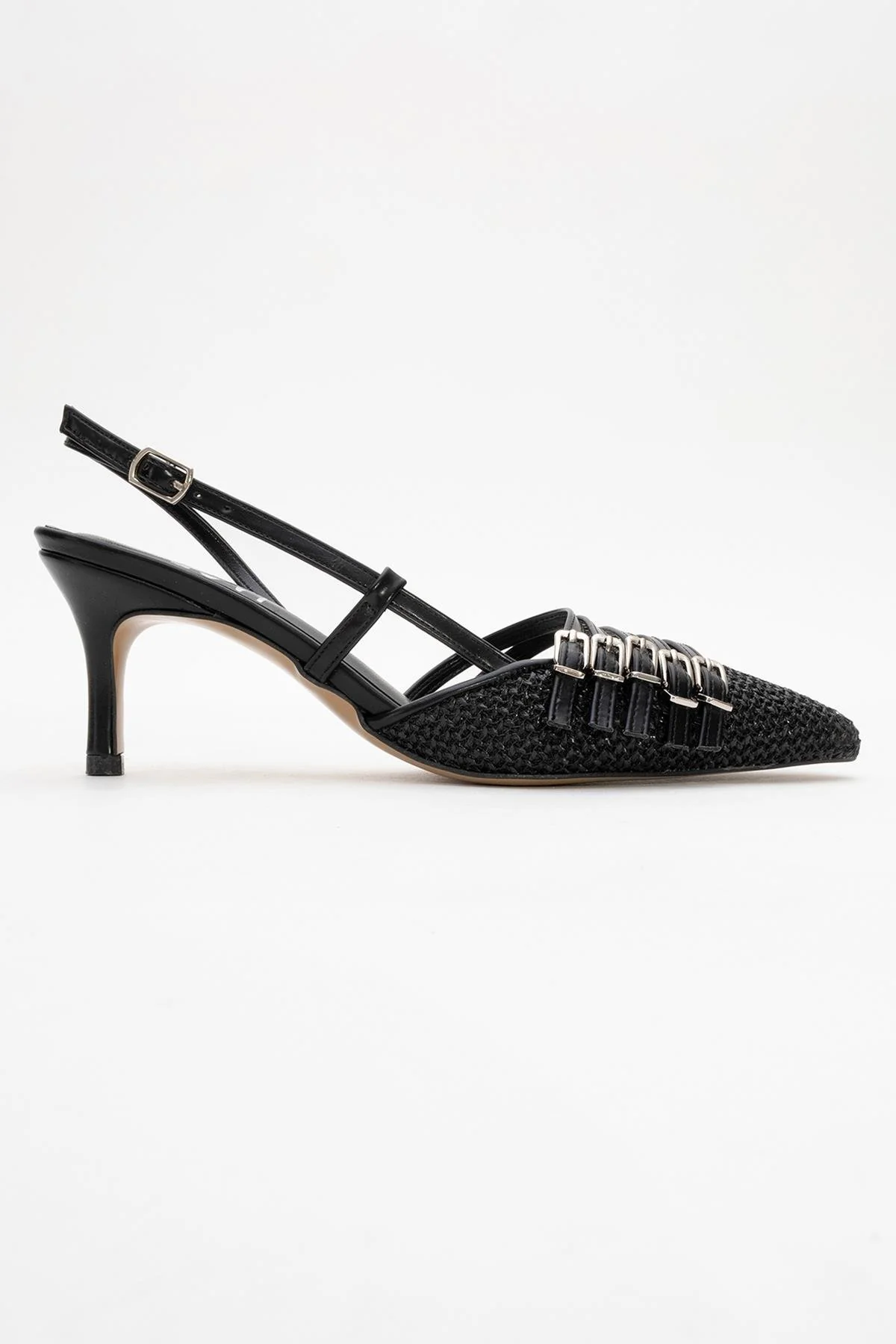 Zenith - Black Slingback Pointed Toe Heel (Women) - Image 6