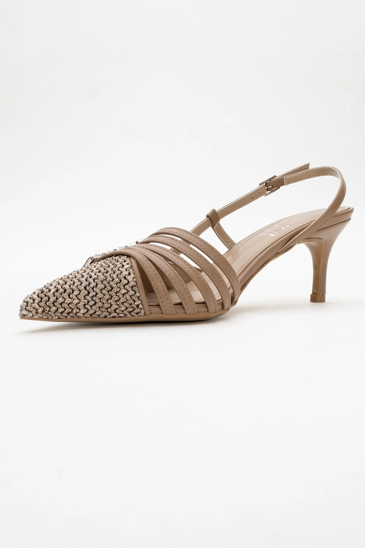 Zenith - Dark Beige Slingback Pointed Toe Heel (Women) - Image 4