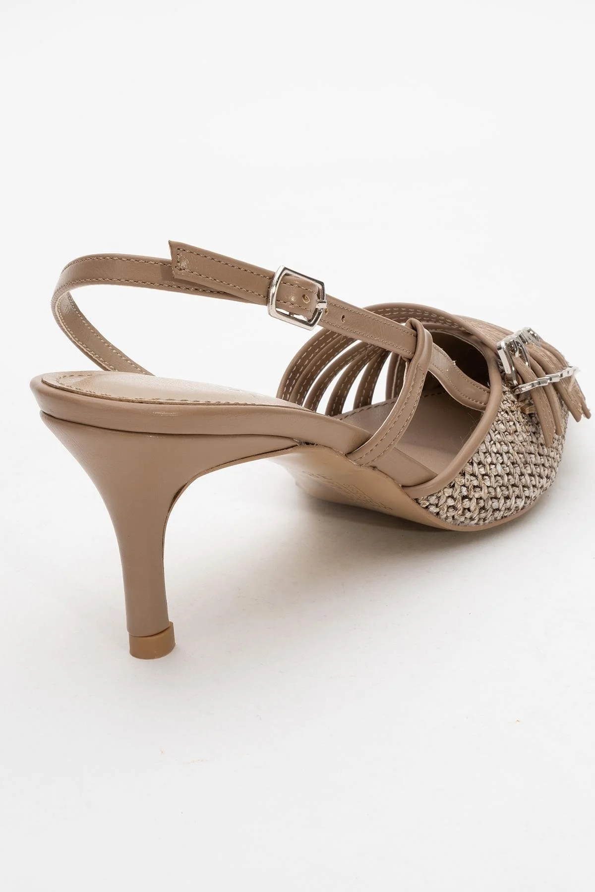 Zenith - Dark Beige Slingback Pointed Toe Heel (Women) - Image 5
