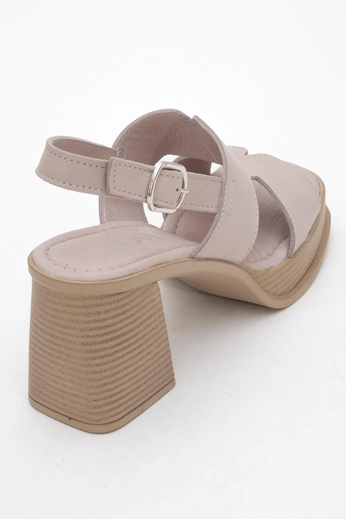 Zennia Beige Leather Platform Sandal (Women) - Image 5