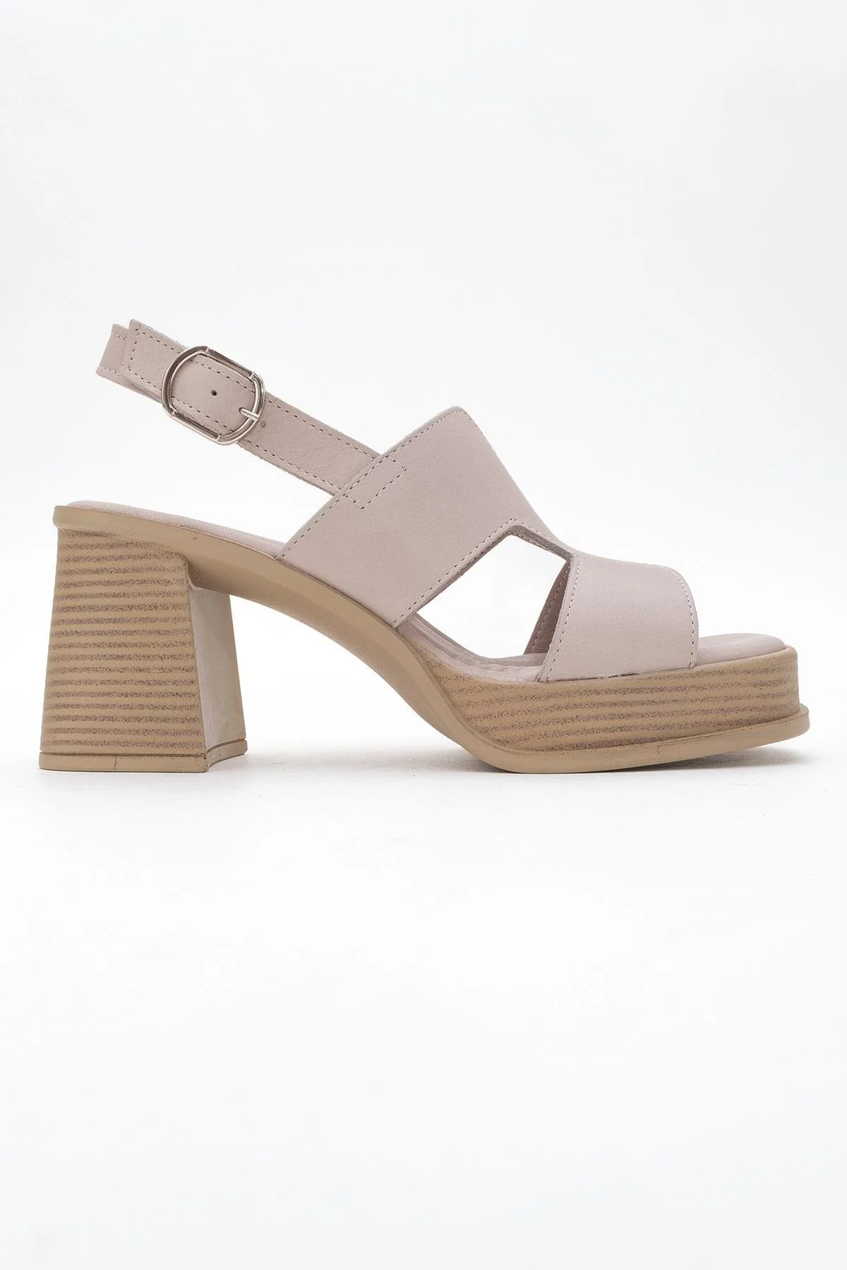 Zennia Beige Leather Platform Sandal (Women) - Image 6