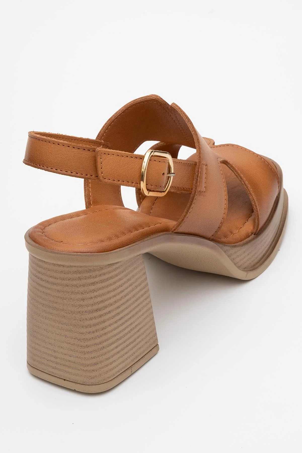 Zennia - Cognac Brown Leather Platform Sandal (Women) - Image 4
