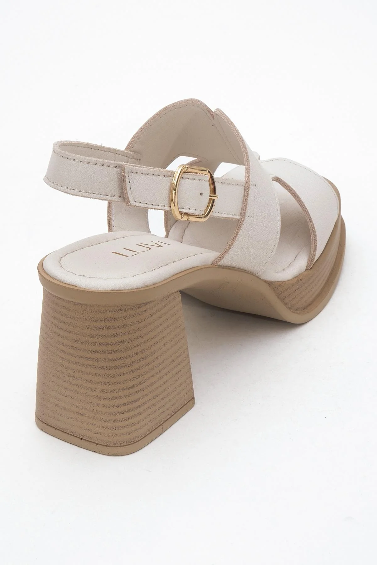 Zennia White Leather Platform Sandal (Women) - Image 5