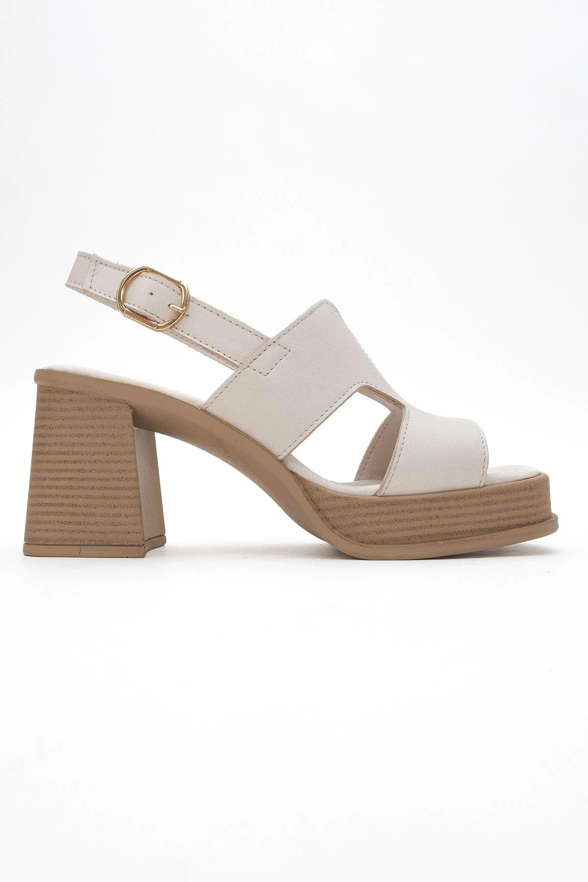 Zennia White Leather Platform Sandal (Women) - Image 6