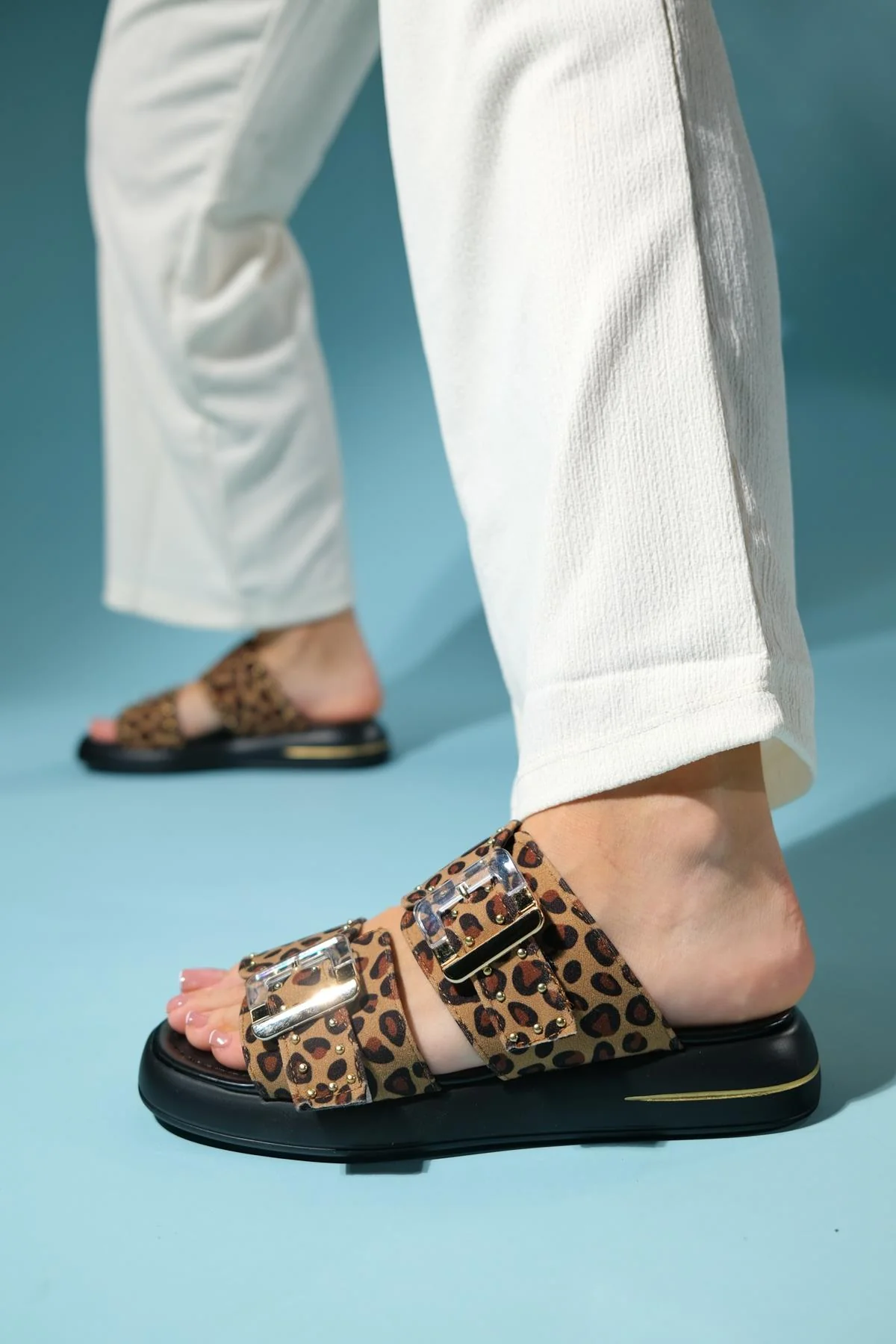 Zley Leopard Buckle Sandal (Women) - Image 2
