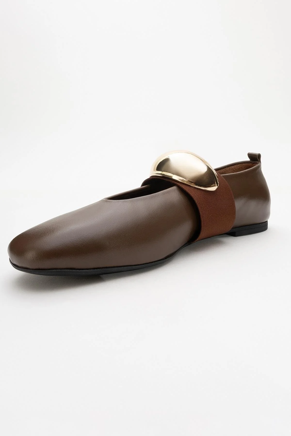 Zoey - Brown Leather Ballet Flats (Women) - Image 3